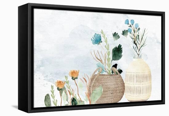 Flower Vases 2-Kimberly Allen-Framed Stretched Canvas
