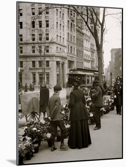 Flower Venders I.E. Vendors Easter Display, New York-null-Mounted Photo