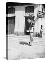 Flower Vendor, Havana, Cuba-null-Stretched Canvas