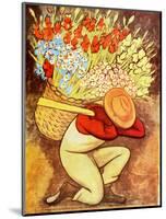 Flower Vendor (Vendedora de Flores)-Diego Rivera-Mounted Art Print