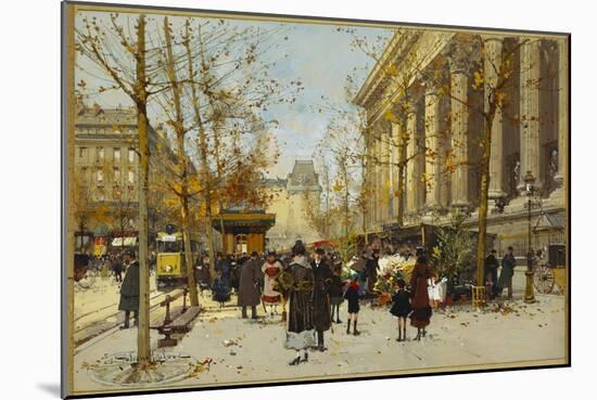 Flower Walk-Eugene Galien-Laloue-Mounted Giclee Print