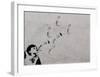 Flower-Banksy-Framed Giclee Print