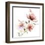 Flower-bluesee-Framed Art Print