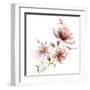 Flower-bluesee-Framed Art Print