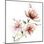 Flower-bluesee-Mounted Art Print