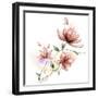 Flower-bluesee-Framed Art Print