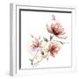 Flower-bluesee-Framed Art Print