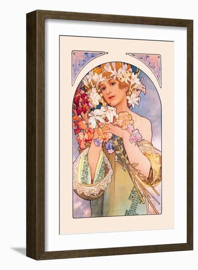 Flower-Alphonse Mucha-Framed Art Print