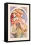 Flower-Alphonse Mucha-Framed Stretched Canvas
