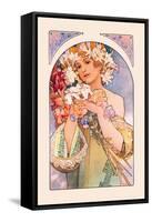 Flower-Alphonse Mucha-Framed Stretched Canvas