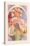 Flower-Alphonse Mucha-Stretched Canvas