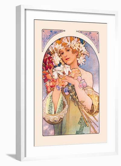 Flower-Alphonse Mucha-Framed Art Print