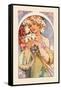 Flower-Alphonse Mucha-Framed Stretched Canvas