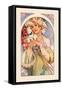 Flower-Alphonse Mucha-Framed Stretched Canvas