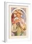 Flower-Alphonse Mucha-Framed Art Print