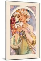 Flower-Alphonse Mucha-Mounted Art Print