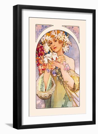 Flower-Alphonse Mucha-Framed Art Print