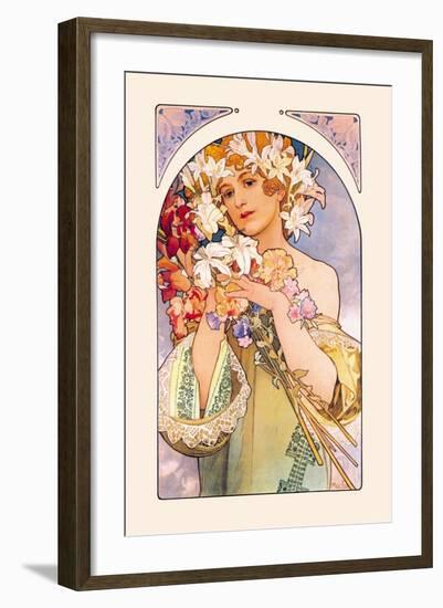 Flower-Alphonse Mucha-Framed Art Print