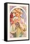 Flower-Alphonse Mucha-Framed Stretched Canvas