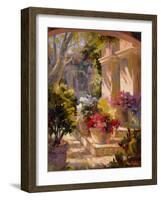 Flowered Courtyard-Betty Carr-Framed Art Print