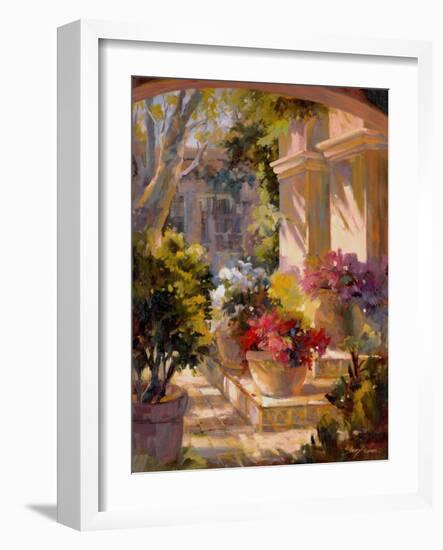 Flowered Courtyard-Betty Carr-Framed Art Print