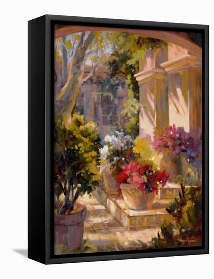 Flowered Courtyard-Betty Carr-Framed Stretched Canvas