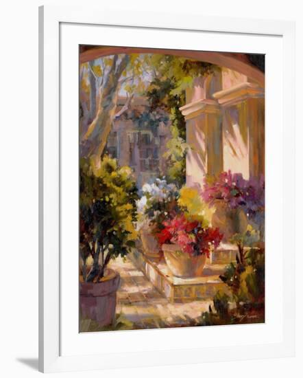 Flowered Courtyard-Betty Carr-Framed Art Print