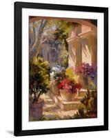 Flowered Courtyard-Betty Carr-Framed Art Print