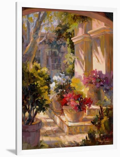 Flowered Courtyard-Betty Carr-Framed Art Print