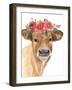 Flowered Cow I-Annie Warren-Framed Art Print