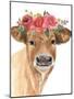 Flowered Cow I-Annie Warren-Mounted Art Print