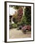 Flowered Patio with Chairs-null-Framed Premium Photographic Print