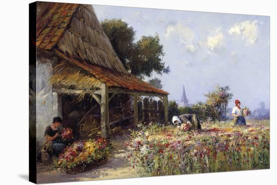 Flowerfield-Willem Bataille-Stretched Canvas