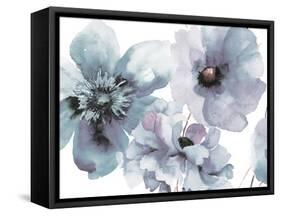Flowering Blue Hues-Victoria Brown-Framed Stretched Canvas