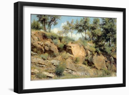 Flowering Brooms in Impruneta-Luigi Bechi-Framed Giclee Print