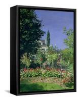 Flowering Garden at Sainte-Adresse, circa 1866-Claude Monet-Framed Stretched Canvas