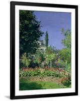 Flowering Garden at Sainte-Adresse, circa 1866-Claude Monet-Framed Giclee Print