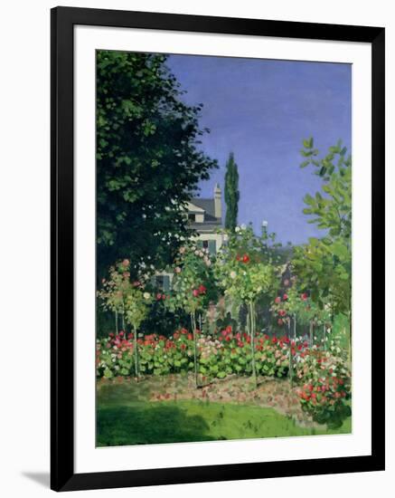 Flowering Garden at Sainte-Adresse, circa 1866-Claude Monet-Framed Giclee Print