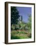 Flowering Garden at Sainte-Adresse, circa 1866-Claude Monet-Framed Giclee Print
