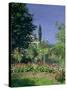 Flowering Garden at Sainte-Adresse, circa 1866-Claude Monet-Stretched Canvas