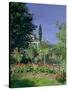 Flowering Garden at Sainte-Adresse, circa 1866-Claude Monet-Stretched Canvas