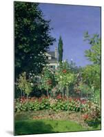 Flowering Garden at Sainte-Adresse, circa 1866-Claude Monet-Mounted Giclee Print