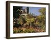 Flowering Garden in Sainte-Adresse-Claude Monet-Framed Giclee Print