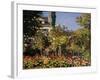 Flowering Garden in Sainte-Adresse-Claude Monet-Framed Art Print