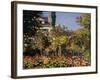 Flowering Garden in Sainte-Adresse-Claude Monet-Framed Art Print