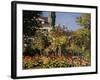 Flowering Garden in Sainte-Adresse-Claude Monet-Framed Art Print