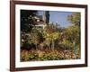 Flowering Garden in Sainte-Adresse-Claude Monet-Framed Art Print