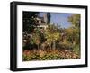 Flowering Garden in Sainte-Adresse-Claude Monet-Framed Art Print