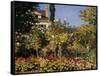 Flowering Garden in Sainte-Adresse-Claude Monet-Framed Stretched Canvas