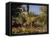 Flowering Garden in Sainte-Adresse-Claude Monet-Framed Stretched Canvas